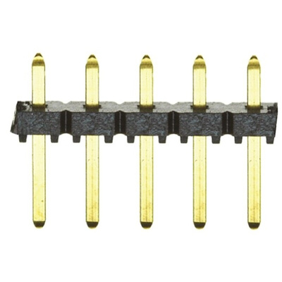 Samtec TLW Series Straight Through Hole Pin Header, 5 Contact(s), 2.54mm Pitch, 1 Row(s), Unshrouded