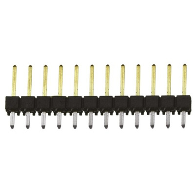 Samtec TSW Series Straight Through Hole Pin Header, 12 Contact(s), 2.54mm Pitch, 1 Row(s), Unshrouded
