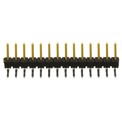 Samtec TSW Series Right Angle Through Hole Pin Header, 14 Contact(s), 2.54mm Pitch, 1 Row(s), Unshrouded
