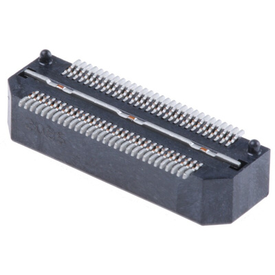 Samtec QTH Series Straight Surface Mount PCB Header, 60 Contact(s), 0.5mm Pitch, 2 Row(s), Shrouded