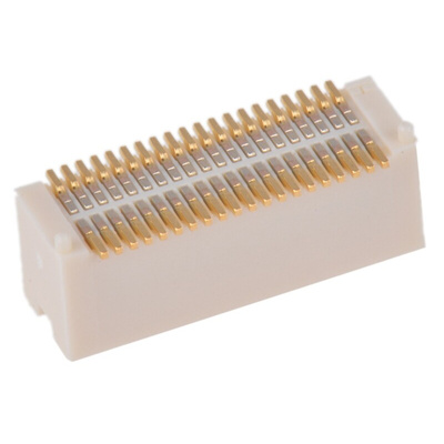 Hirose DF12 Series Straight Surface Mount PCB Header, 40 Contact(s), 0.5mm Pitch, 2 Row(s), Shrouded
