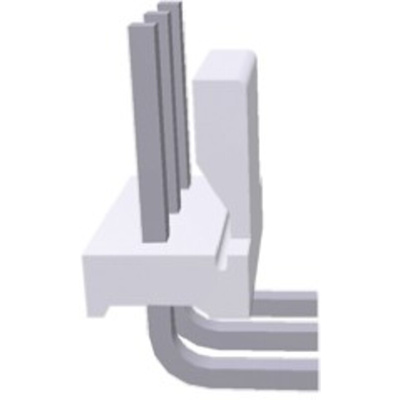 TE Connectivity MTA-156 Series Right Angle Through Hole Pin Header, 6 Contact(s), 3.96mm Pitch, 1 Row(s), Unshrouded
