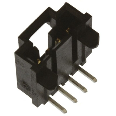 Molex SL Series Right Angle Through Hole PCB Header, 4 Contact(s), 2.54mm Pitch, 1 Row(s), Shrouded