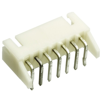 JST XH Series Right Angle Through Hole PCB Header, 7 Contact(s), 2.5mm Pitch, 1 Row(s), Shrouded