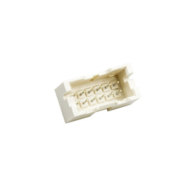 JST XAD Series Straight Through Hole PCB Header, 12 Contact(s), 2.5mm Pitch, 2 Row(s), Shrouded