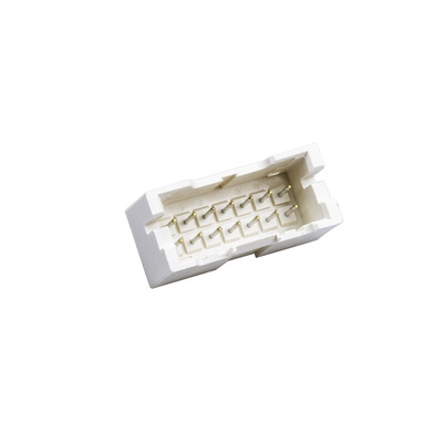 JST XAD Series Straight Through Hole PCB Header, 14 Contact(s), 2.5mm Pitch, 2 Row(s), Shrouded