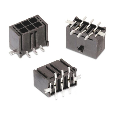 Wurth Elektronik WR-MPC3 Series Straight Through Hole PCB Header, 4 Contact(s), 3.0mm Pitch, 2 Row(s), Shrouded