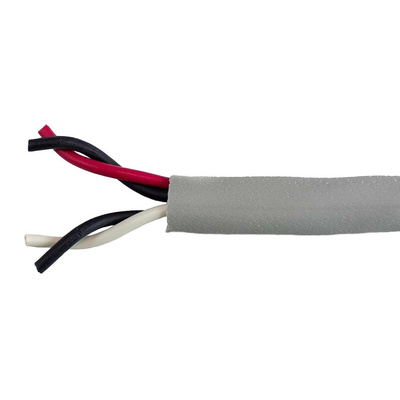 Alpha Wire Twisted Pair Data Cable, 2 Pairs, 0.382 mm², 4 Cores, 22 AWG, Unscreened, 30m, Grey Sheath