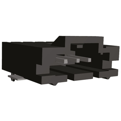 TE Connectivity AMPMODU MTE Series Right Angle Surface Mount PCB Header, 4 Contact(s), 2.54mm Pitch, 1 Row(s), Shrouded