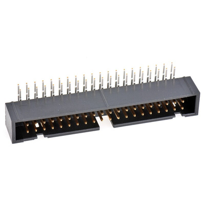 Hirose HIF3FC Series Right Angle Through Hole PCB Header, 40 Contact(s), 2.54mm Pitch, 2 Row(s), Shrouded