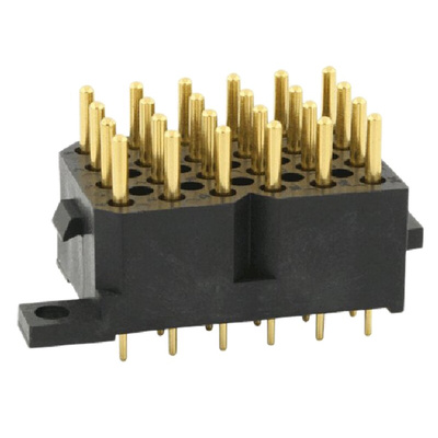 Souriau SMS Series Straight Through Hole PCB Header, 24 Contact(s), 5.08mm Pitch, 6 Row(s), Shrouded