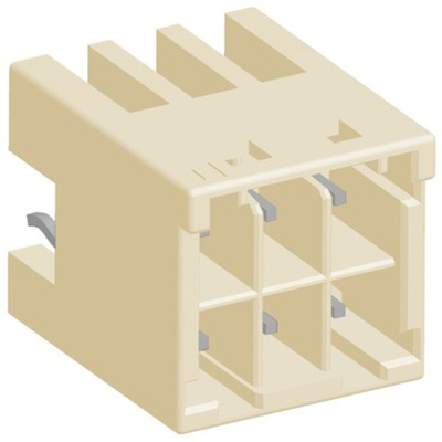 TE Connectivity Grace Inertia Series Straight Through Hole PCB Header, 6 Contact(s), 3.3mm Pitch, 2 Row(s), Shrouded