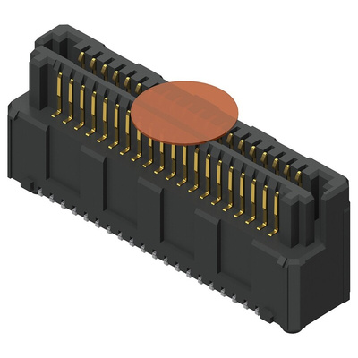 Samtec LSEM Series Straight Surface Mount PCB Header, 40 Contact(s), 0.8mm Pitch, 2 Row(s), Shrouded