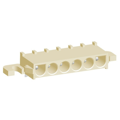 TE Connectivity Universal MATE-N-LOK Series Right Angle Through Hole PCB Header, 6 Contact(s), 6.35mm Pitch, 1 Row(s),