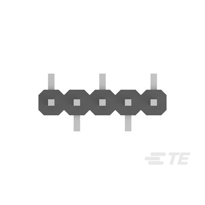 TE Connectivity AMPMODU Series Straight Surface Mount Pin Header, 4 Contact(s), 2.0mm Pitch, 1 Row(s), Unshrouded