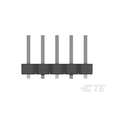 TE Connectivity AMPMODU Series Straight Surface Mount Pin Header, 4 Contact(s), 2.0mm Pitch, 1 Row(s), Unshrouded