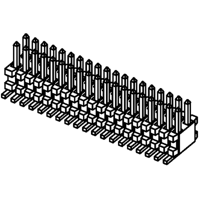 Samtec FTE Series Straight Surface Mount Pin Header, 50 Contact(s), 0.8mm Pitch, 2 Row(s), Unshrouded