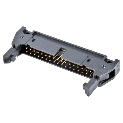 3M 3000 Series Right Angle Through Hole PCB Header, 34 Contact(s), 2.54mm Pitch, 2 Row(s), Shrouded