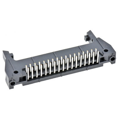 3M 3000 Series Right Angle Through Hole PCB Header, 34 Contact(s), 2.54mm Pitch, 2 Row(s), Shrouded