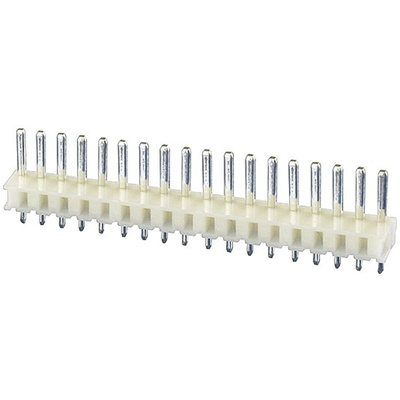 JST NH Series Straight Through Hole Pin Header, 18 Contact(s), 2.5mm Pitch, 1 Row(s), Unshrouded