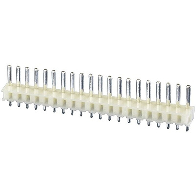 JST NH Series Straight Through Hole Pin Header, 20 Contact(s), 2.5mm Pitch, 1 Row(s), Unshrouded