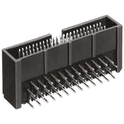 Hirose HIF6 Series Right Angle Through Hole PCB Header, 80 Contact(s), 1.27mm Pitch, 2 Row(s), Shrouded