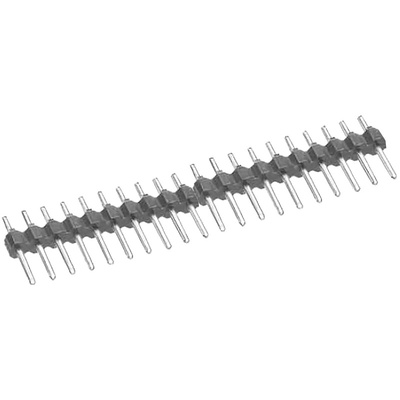 Hirose A2 Series Straight Through Hole Pin Header, 20 Contact(s), 2.54mm Pitch, 1 Row(s), Unshrouded