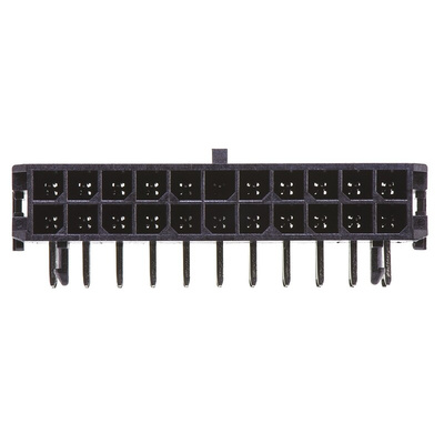 Molex Micro-Fit 3.0 Series Right Angle Through Hole PCB Header, 22 Contact(s), 3.0mm Pitch, 2 Row(s), Shrouded