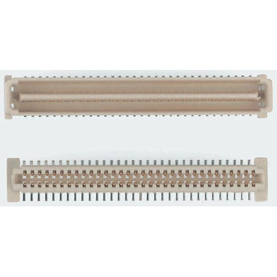 Molex PMC Mezzanine Series Straight Surface Mount PCB Header, 64 Contact(s), 1.0mm Pitch, 2 Row(s), Shrouded