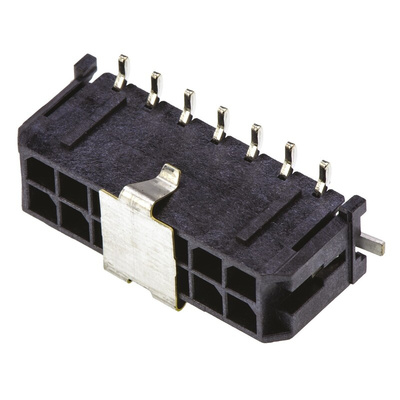 Molex Micro-Fit 3.0 Series Straight Surface Mount PCB Header, 14 Contact(s), 3.0mm Pitch, 2 Row(s), Shrouded