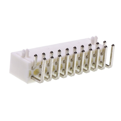Molex Mini-Fit Jr. Series Right Angle Through Hole PCB Header, 20 Contact(s), 4.2mm Pitch, 2 Row(s), Shrouded