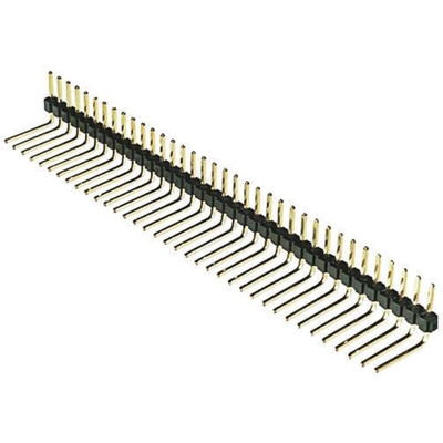 ASSMANN WSW AW140 Series Right Angle Through Hole Pin Header, 36 Contact(s), 2.54mm Pitch, 1 Row(s), Unshrouded