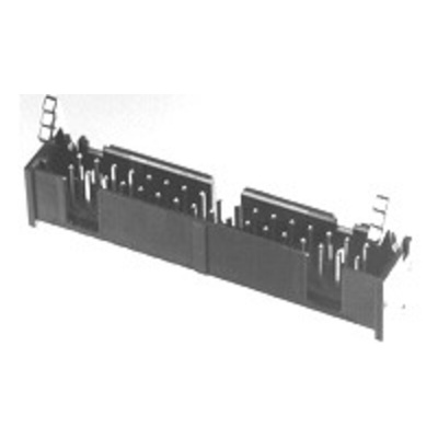 TE Connectivity AMP-LATCH Series Straight Through Hole PCB Header, 10 Contact(s), 2.54mm Pitch, 2 Row(s), Shrouded