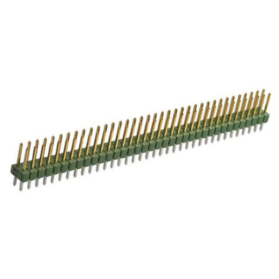 TE Connectivity AMPMODU MOD II Series Straight Through Hole Pin Header, 72 Contact(s), 2.54mm Pitch, 2 Row(s),