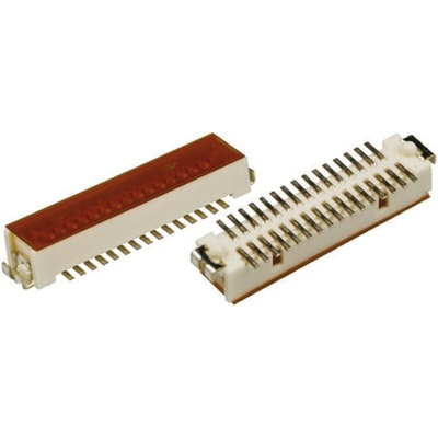 Hirose DF9 Series Straight Surface Mount PCB Header, 41 Contact(s), 1.0mm Pitch, 2 Row(s), Shrouded