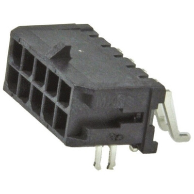 Molex Micro-Fit 3.0 Series Right Angle Surface Mount PCB Header, 10 Contact(s), 3.0mm Pitch, 2 Row(s), Shrouded