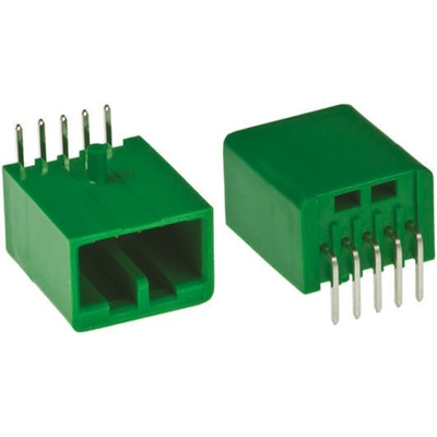 JAE IL-AG5 Series Right Angle Through Hole PCB Header, 6 Contact(s), 2.5mm Pitch, 1 Row(s), Shrouded