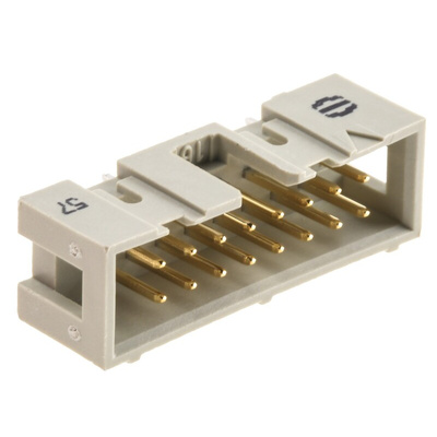Harting SEK 18 Series Straight Through Hole PCB Header, 16 Contact(s), 2.54mm Pitch, 2 Row(s), Shrouded