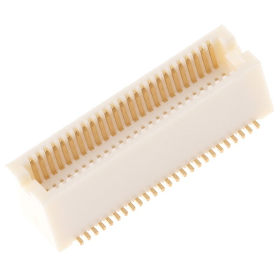 Hirose DF12 Series Straight Surface Mount PCB Header, 50 Contact(s), 0.5mm Pitch, 2 Row(s), Shrouded