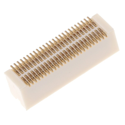 Hirose DF12 Series Straight Surface Mount PCB Header, 50 Contact(s), 0.5mm Pitch, 2 Row(s), Shrouded