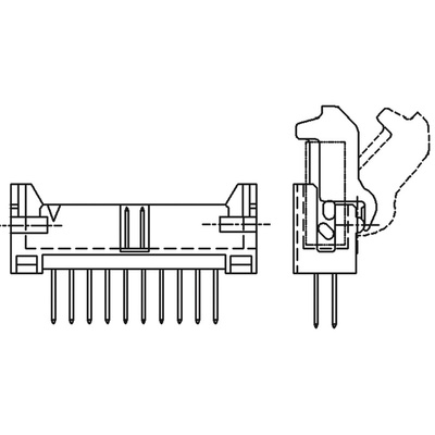 TE Connectivity ML Series Straight Through Hole PCB Header, 10 Contact(s), 2.54mm Pitch, 2 Row(s), Shrouded