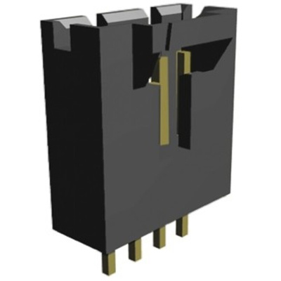 TE Connectivity AMPMODU MTE Series Straight Through Hole PCB Header, 5 Contact(s), 2.54mm Pitch, 1 Row(s), Shrouded
