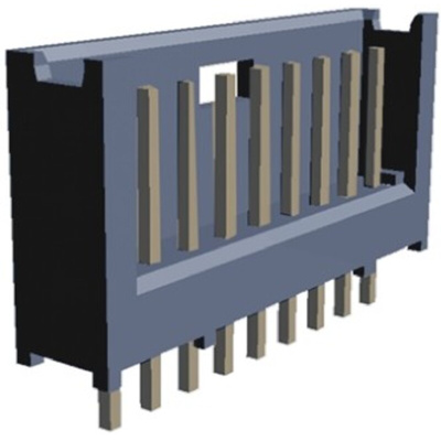 TE Connectivity AMPMODU MOD II Series Straight Through Hole PCB Header, 9 Contact(s), 2.54mm Pitch, 1 Row(s), Shrouded