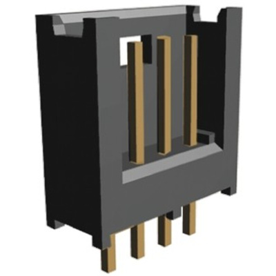 TE Connectivity AMPMODU MOD II Series Straight Through Hole PCB Header, 3 Contact(s), 2.54mm Pitch, 1 Row(s), Shrouded