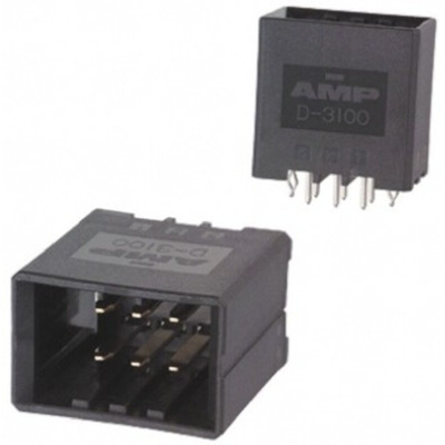 TE Connectivity Dynamic 3000 Series Straight Through Hole PCB Header, 6 Contact(s), 3.8mm Pitch, 2 Row(s), Shrouded