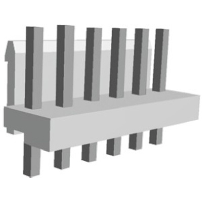 TE Connectivity Economy Power Series Straight Through Hole PCB Header, 6 Contact(s), 3.96mm Pitch, 1 Row(s), Shrouded