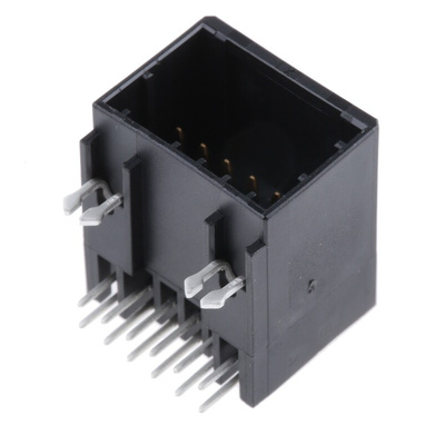 TE Connectivity Dynamic 2000 Series Right Angle Through Hole PCB Header, 12 Contact(s), 2.5mm Pitch, 2 Row(s), Shrouded