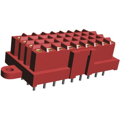 TE Connectivity Metrimate Series Straight Through Hole PCB Header, 36 Contact(s), 5.0mm Pitch, 9 Row(s), Shrouded