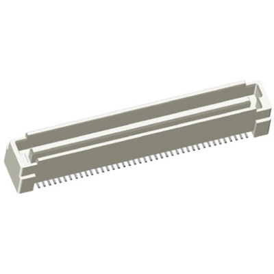 TE Connectivity Free Height Series Straight Surface Mount PCB Header, 80 Contact(s), 0.5mm Pitch, 2 Row(s), Shrouded