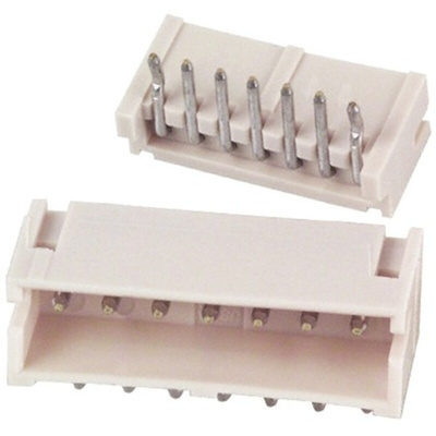 JST ZH Series Right Angle Through Hole PCB Header, 7 Contact(s), 1.5mm Pitch, 1 Row(s), Shrouded